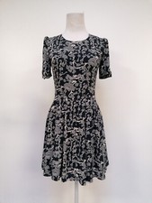 Vaudeville & Burlesque Damen kurzarm Kleid Baumwolle blau Größe S 501-1744