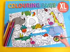 Malvorlage XL für Kinder Tiere  ca:90 x 63 cm