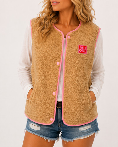 Zwillingsherz teddy weste - teddy,