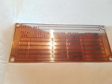 Blanko Typenschild, Plate