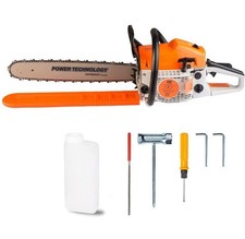 Profi Benzin Kettensäge 52cc – Motorsäge 2-Takt – 50 cm Schwert – Für Holz & Bau