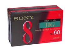 2 x Sony Video8 Camcorder Kassette - 8mm Videocassette P5-60HG