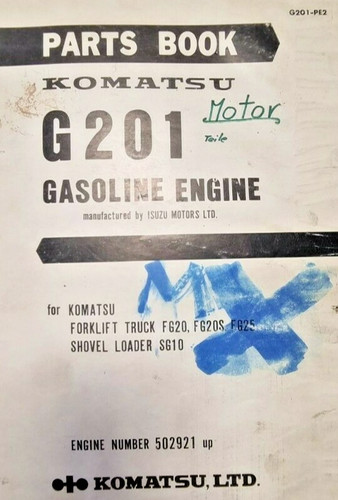 Ersatzteilbuch komatsu g201 - ersatzteilbuch,