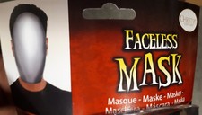  Gesichtslose Maske Faceless silber Halloween Party Feier Grusel 