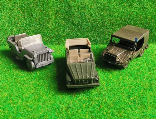 Jeep wiking roco militär - 3x,