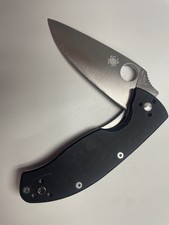 Spyderco TENACIOUS SATIN PLAIN Messer 8Cr13MoV Stahl G10 Griff Griff 01SP590