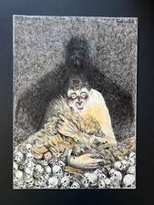 Andreas Noßmann - HABSUCHT 1 - Die 7 Todsünden  - 2008 Farbstift Aquarell Tusche