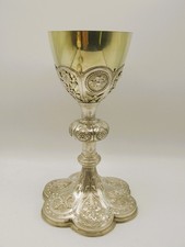 Messkelch Frankreich massiv Silber, Kuppa  vergoldet 19tes Jahrhundert