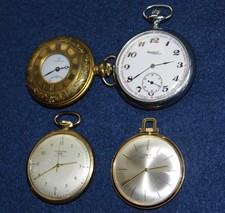 Konvolut  4 x mech. Taschenuhren:  Dugena, Regent Habmann, Junghans Astra, ORIS