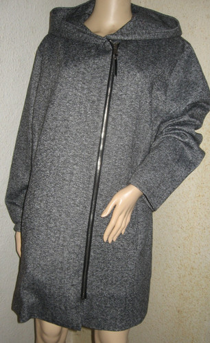 Edle graumelierte sweat jacke - edle, sweat-jacke