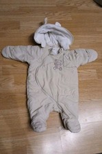 H&m Baby Schneeanzug Neugeborene Gr 56 Beige Schneeanzug