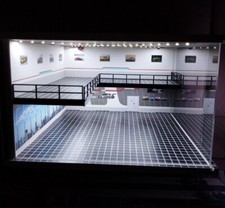 🚙 1:64 Diorama Autogarage Modellauto LED Stadt Auto Garage Showroom Display