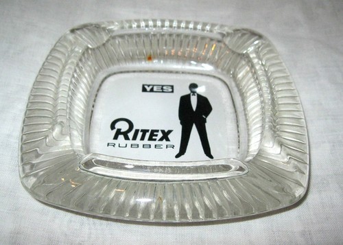 Old advertising ashtray glass - advertising,