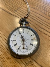 Taschenuhr mit Kette, Silber