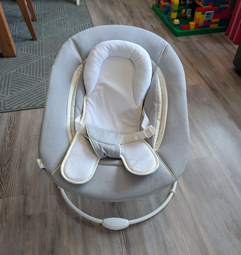 Babywippe wippe grau beige mit - grau/beige,