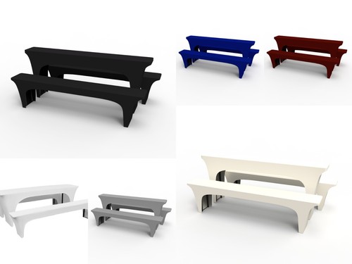 Stretch bierbankhussen set - bierbankhussen,