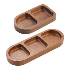 Servierplatte BBQ Teller Holz Praktische Tragbare Tomatenteller Saucenteller