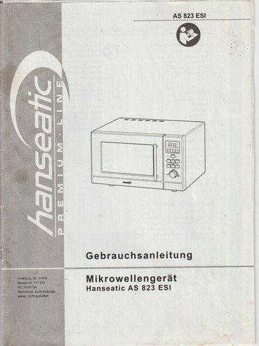 Gebrauchsanleitung mikrowelle - gebrauchsanleitung,