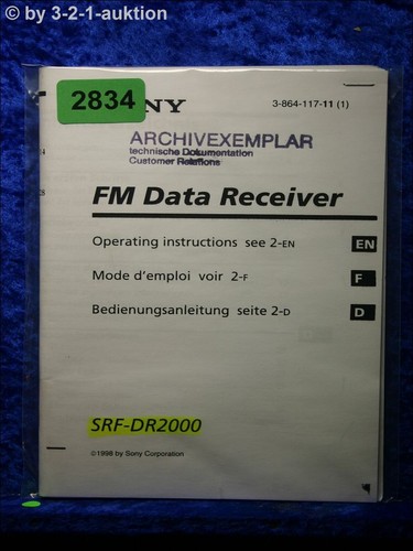Sony bedienungsanleitung srf - sony,