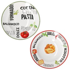 2er Set Pastateller mit Dekor