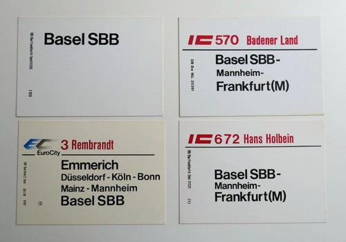 Konvolut zuglaufschild ic - zuglaufschild,