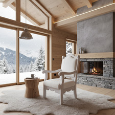 Voglauer Anno 1700 Stuhl Holzstuhl Landhaus weiß Vintage Sessel Ohrensessel