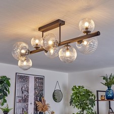 Schwarze Metall Deckenlampe im