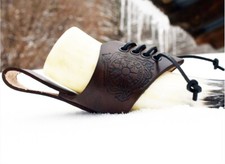 Leder Trinkhornhalter Vegvisir