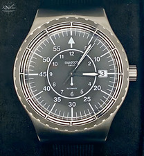 Swatch Sistem 51 Irony 'Arrow' Automatik Uhr (YIS403) Flieger Hommage 42mm