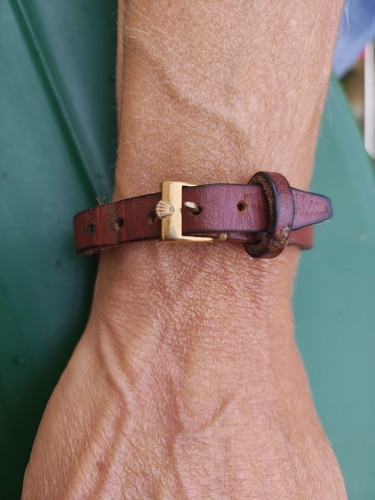 Vintage lederarmband unikat - lederarmband,