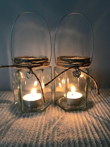 Hängende glas windlicht - hängende,