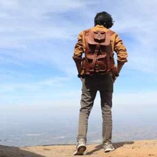 Rucksack Vintage Echtleder