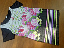 Damen Kleid Strand Beach Party Sommer Schwarz Bunt 44