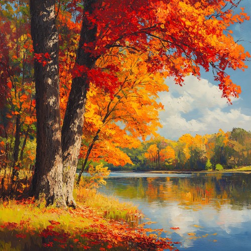 Deko bild ahornbaum herbst - deko,