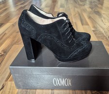 Oxmox Echtleder Pumps Gr.39 Wildleder Schwarz Damen