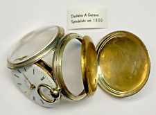 Antik Duchéne A Geneve Spindel Taschenuhr Uhr Silber um 1800