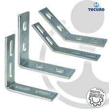 tecuro Montagewinkel für Montageschiene, Lochschiene, Profilschiene, Stahl verzi