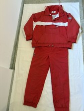 Ehlo Skianzug Overall Skijacke Skihose Herren Gr. 52 Vintage Retro rot weiß 