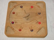 SPIELZEUG HOLZ ERWACHSENE KINDER Roulette Kreisel Glücksspiel Partyspiel MASSIV