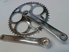 Kurbel Set 46 Zähne für Vierkant Stahl verchromt 