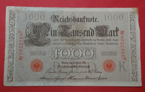 Reichsbanknote 1000 mark - reichsbanknote,