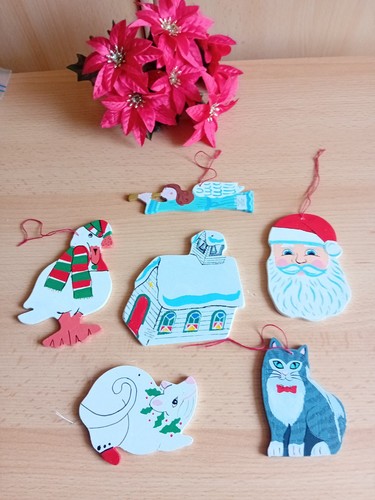 Holz christbaumschmuck - 6,