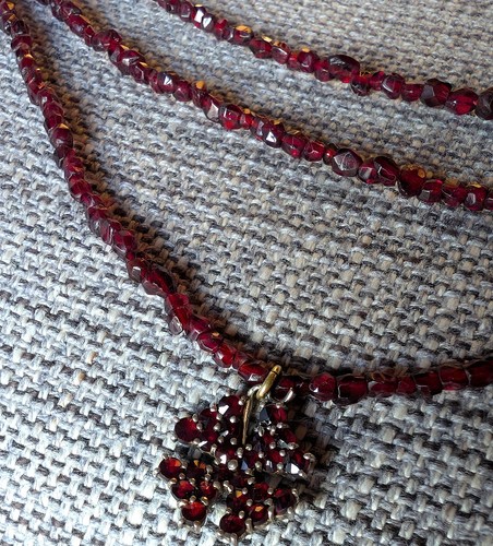 Kette granat mit anhänger - kette,