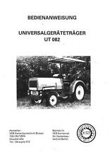 300492 Bedienung UT082  UT 082 KfL Lübben Lübtheen Universalgeräteträger