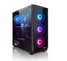 Megaport Gaming PC Gehäuse Hunter, RGB Beleuchtung, Seitenfenster