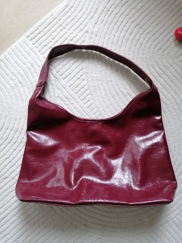 Handtasche vegan leder - leder, weinrot