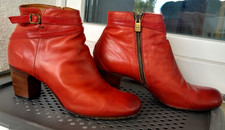 Damen Stiefeletten Pantanetti, Rot, Größe 37, Leder, Made in Italy