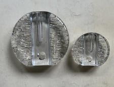 70´s OP ART 2 SOLIFLEUR Kristall Glas Vasen WALTHER GLAS 14x15cm & 8x9cm wie neu