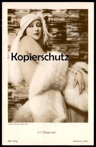 Alte postkarte lil dagover mit - postkarte,