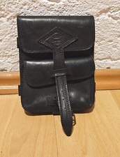 Gürteltasche Reisetasche Hüfttasche Leder Vintage Farbe Schwarz mit Schlaufe